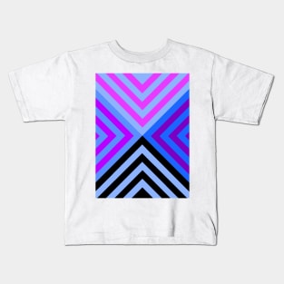 Black and Blue Violet Triangular Kids T-Shirt